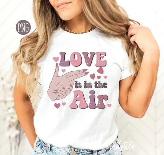 Valentine's Day Png, Love is in the Air Png, Retro Love PNG