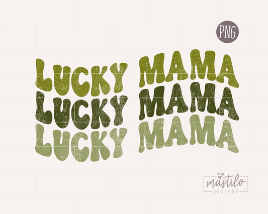 Lucky Mama Groovy PNG, St Patrick's Retro Png