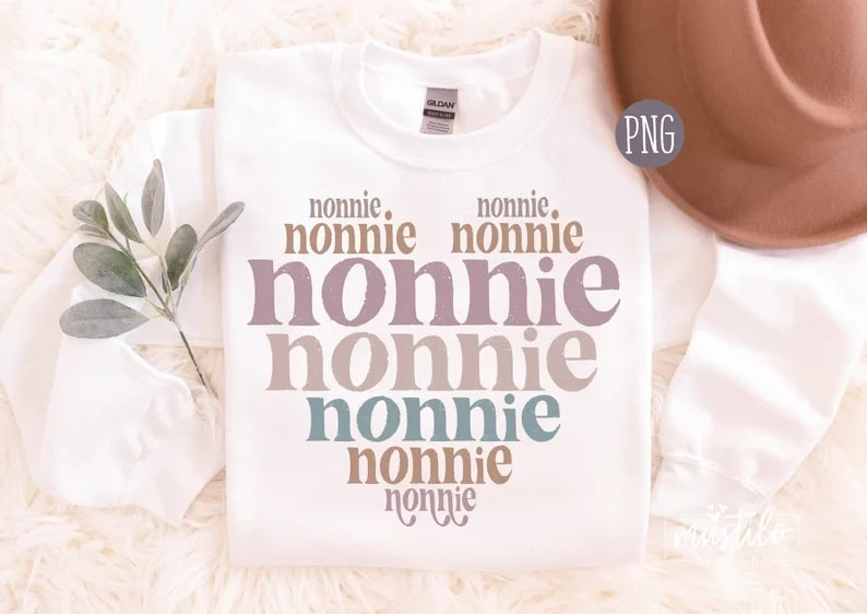 Nonnie Png, Grandma PNG, Nonnie Sublimation PNG