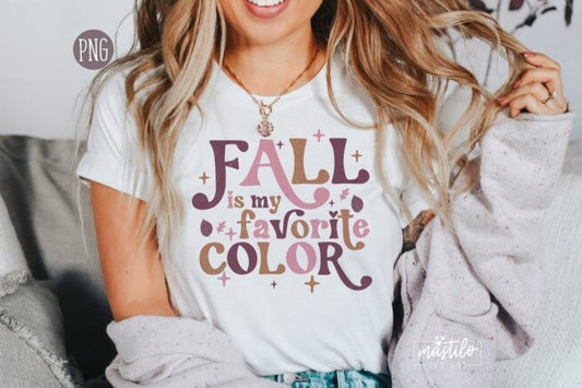 Fall Is my Favorite Color Retro Png