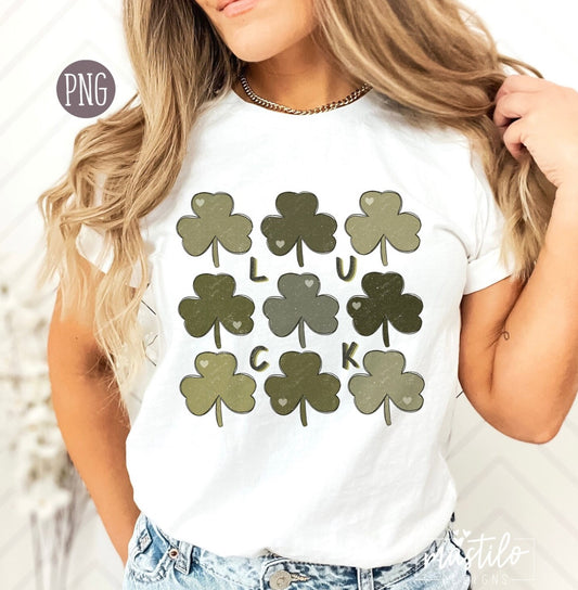 St Patricks Day Clovers, Shamrock, Retro St Patrick's Day Png