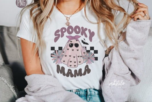 Spooky Mama Png, Spooky Mama Mini Png, Groovy Halloween Png