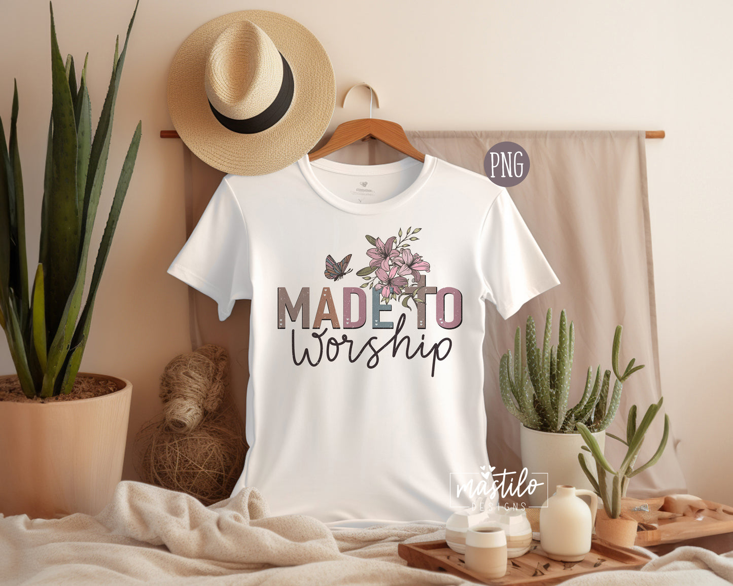 Christian Shirt Designs, Made to Worship PNG, Bible Verse Png