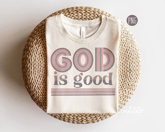 God Is Good Png, Retro Christian Png, Pray PNG, Christian Shirt Designs