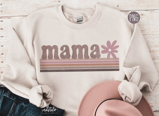 Retro Mama PNG, Retro Mama sublimation Design, Vintage Mama Graphic