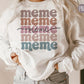 Meme Boho Distressed Stacked png, Sublimation designs