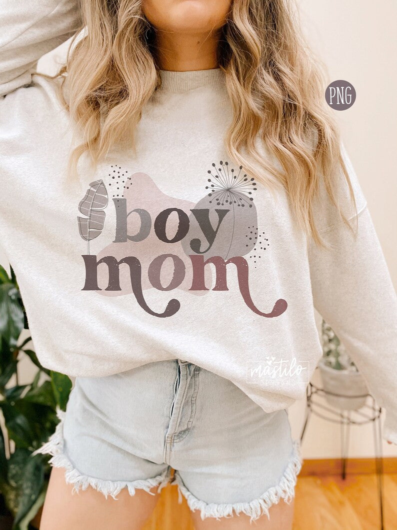 Boy Mama Png, Boy Mama Boho Png, Boy Mama Sublimation