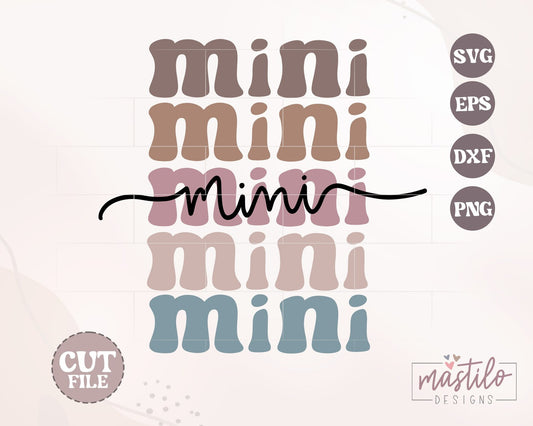 Mini SVG, Mama Mini SVG, Retro Svg, Groovy Svg, Mother's Day Svg, Mom Life Svg