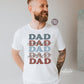 Best Dad Ever, Best Dad Ever Png, Dad Distressed Stacked png