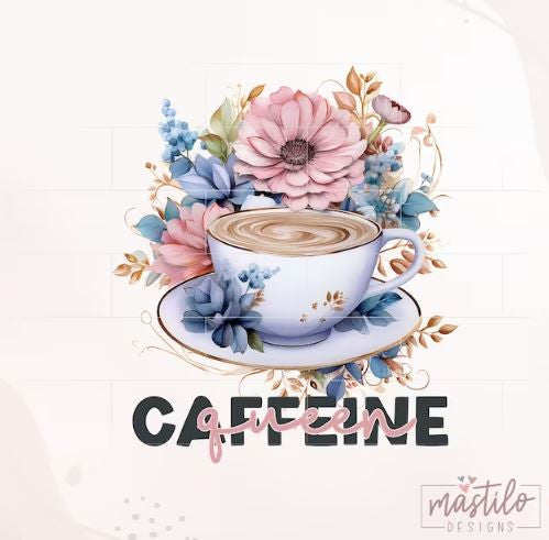 Caffeine Queen Png, Coffee Lover Png, Coffee Png, Coffee Sublimation Designs