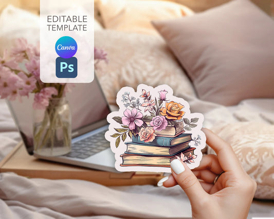 Sticker Mock ups, Sticker Mockup Canva, Photoshop Sticker Mockup Die Cut Sticker