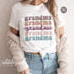 Grandma Boho Distressed Stacked png, Sublimation designs