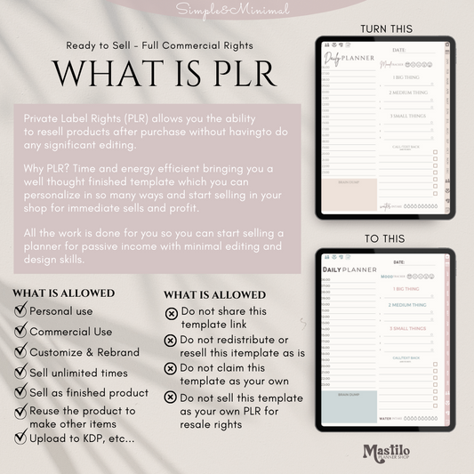 ADHD Planner, PLR Digital Planner, Editable Canva Planner