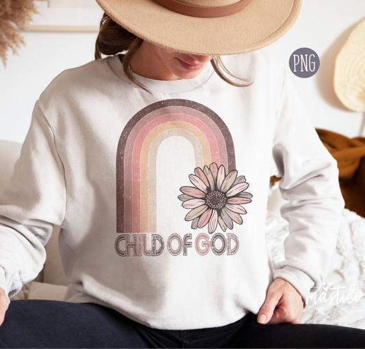 Child Of God Png, Retro Christian Png, God PNG, Christian Shirt Designs