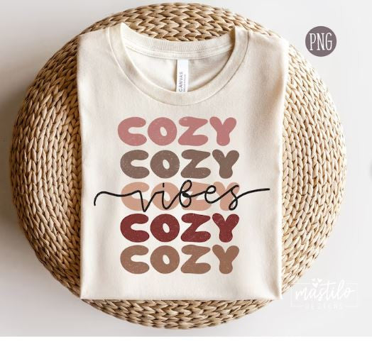 Cozy Vibes Retro Png, Fall Boho Sublimation Designs, Retro Fall Png