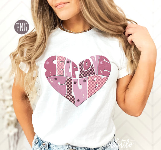 Self Love Club Png, Valentine's Day Png, Love Png, Heart Sublimation