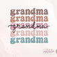 Grandma Boho Distressed Stacked png, Sublimation designs