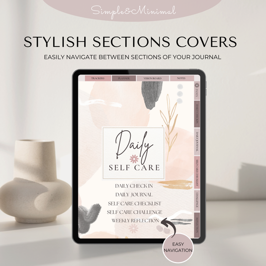 Self Care Planner, Digital Journal, GoodNotes Planner