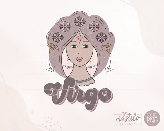 Virgo Zodiac, Retro Sublimations, Celestial Png, Zodiac Sign Png