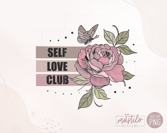 Self Love Club Png, Mental Health png, Self Love png, Positive png