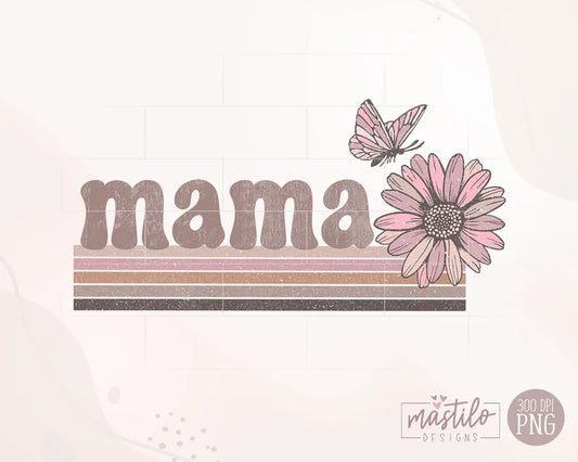 Retro Mama sublimation Design, Vintage Mama Graphic