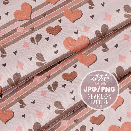 Retro groovy Valentine Pattern, Valentine Pattern Sublimation