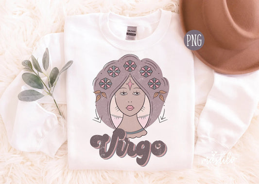 Virgo Zodiac, Retro Sublimations, Celestial Png, Zodiac Sign Png