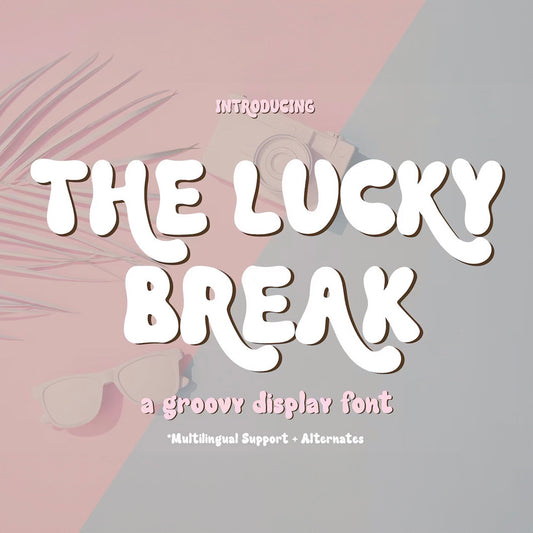 The Lucky Break - Modern Font, Groovy Display Font, Procreate Fonts, Boho Font