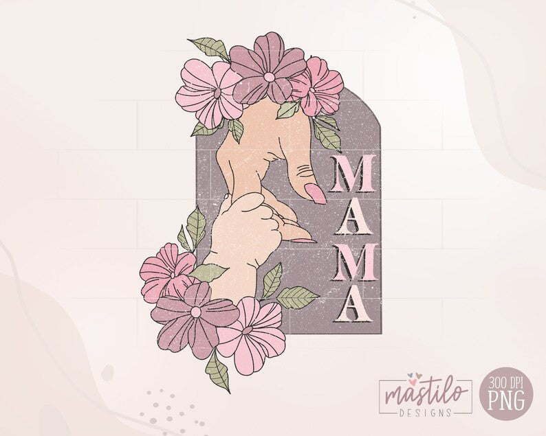 Retro Mama sublimation Design, Vintage Mama Graphic