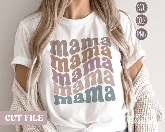 Mama SVG, Mom SVG, Retro Svg, Groovy Svg, Mother's Day Svg, Mom Life Svg