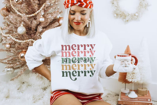 Merry Christmas Png, Christmas Sublimation Designs, Retro Christmas Png