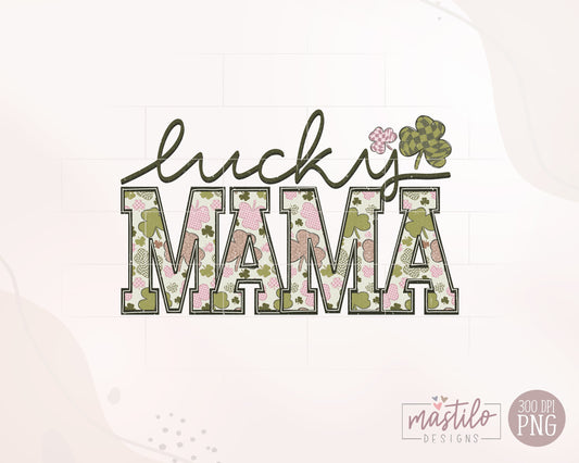 Lucky Mama Retro PNG, St Patrick's Retro Png, Mama Png, St Patrick's Sublimation