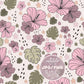 Summer Flowers Seamless Pattern, Floral Fabric Pattern Design