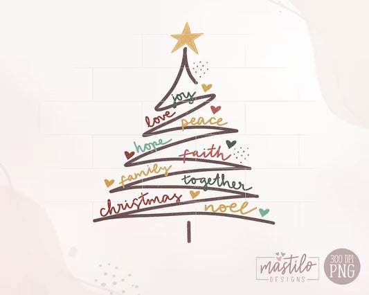 Doodle Christmas Tree Png, Christmas Ornament PNG, Cute Christmas PNG