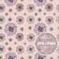 Retro Daisies Seamless Pattern, Daisies Seamless Pattern, Neutral Seamless