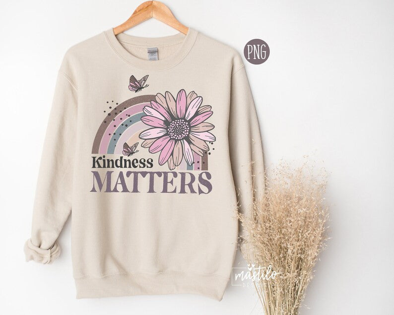 Kindness Matters png, Sublimation downloads, Boho png designs