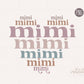 Mimi PNG, Mimi Sublimation PNG, Stacked Mimi sublimation PNG