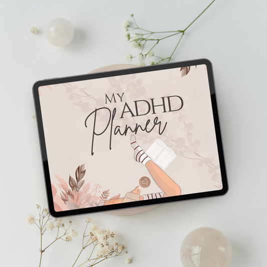 PLR Digital Planner, ADHD Planner, Editable Canva Planner Template