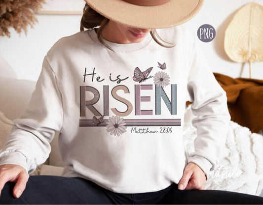 He Is Risen, Retro PNG