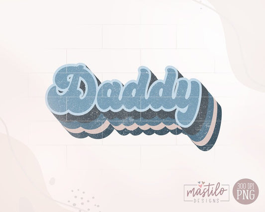 Retro Daddy Sublimation Designs, Father's Day Png T-shirt