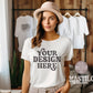 Lifestyle Model White T-shirt Mockup, Boho T-shirt mockup, mockup 3001 White