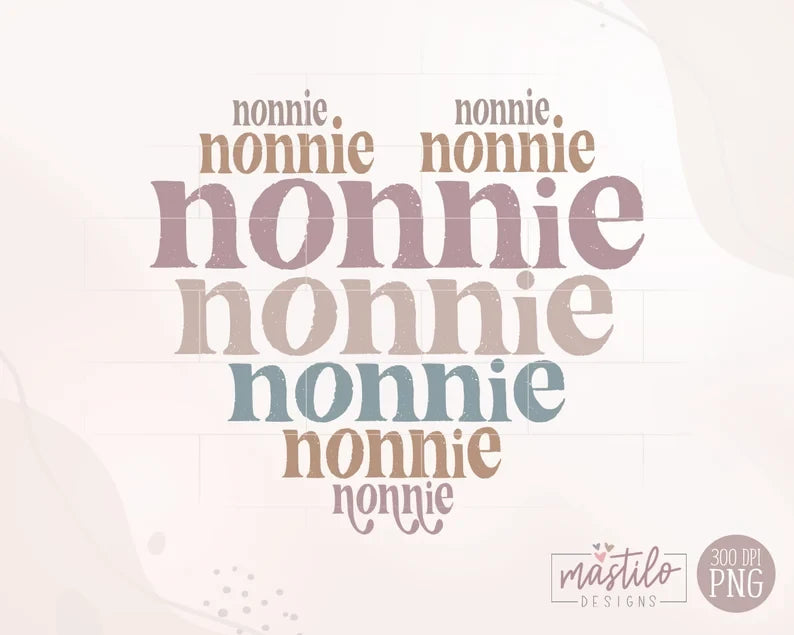 Nonnie Png, Grandma PNG, Nonnie Sublimation PNG