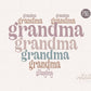 Grandma PNG, Grandma Sublimation PNG, Stacked Grandma sublimation PNG