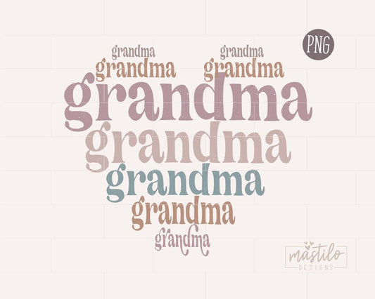 Grandma PNG, Grandma Sublimation PNG, Stacked Grandma sublimation PNG