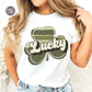 Lucky St Patrick's Day Retro Png, Retro Clover Png, St Patrick's Sublimation