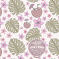 Summer Seamless Pattern, Groovy Retro Seamless Pattern, Main File and Coordinate