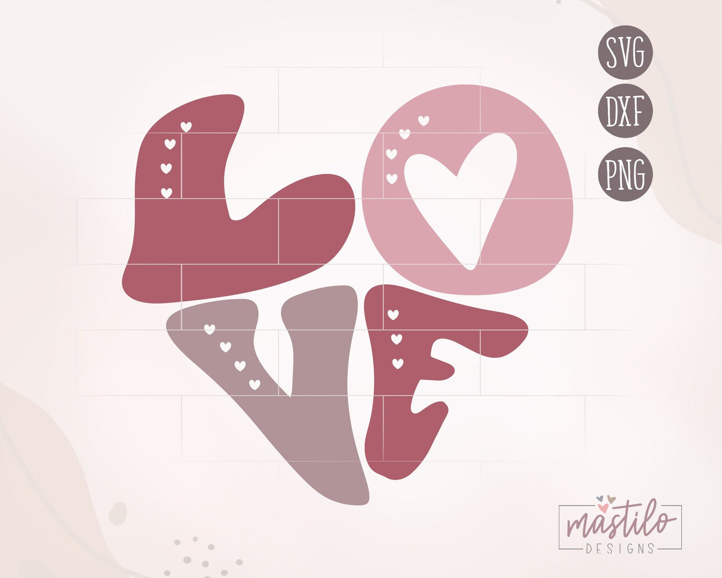 Valentines Groovy SVG, Valentines Retro Svg, Valentines Boho SVG Designs