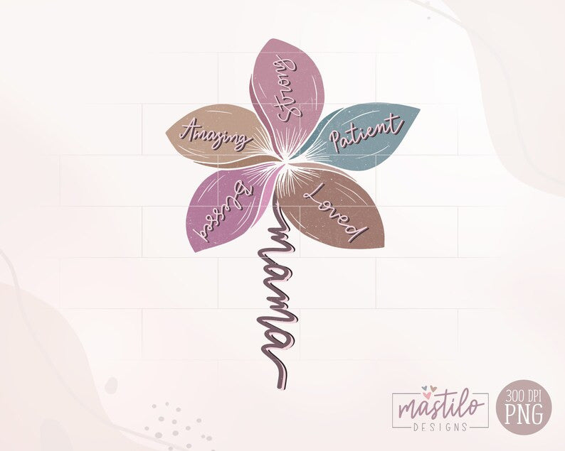 Mama Mother's Day png, Flower Png, Daisy, Mama Sublimation designs