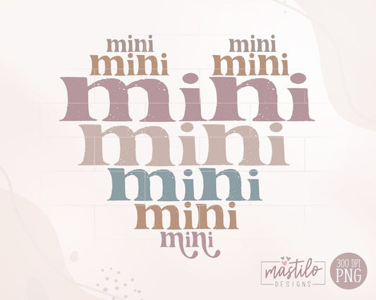 Mini PNG, Retro Png, Groovy Png, Mother's Day Png, Mini Life Png