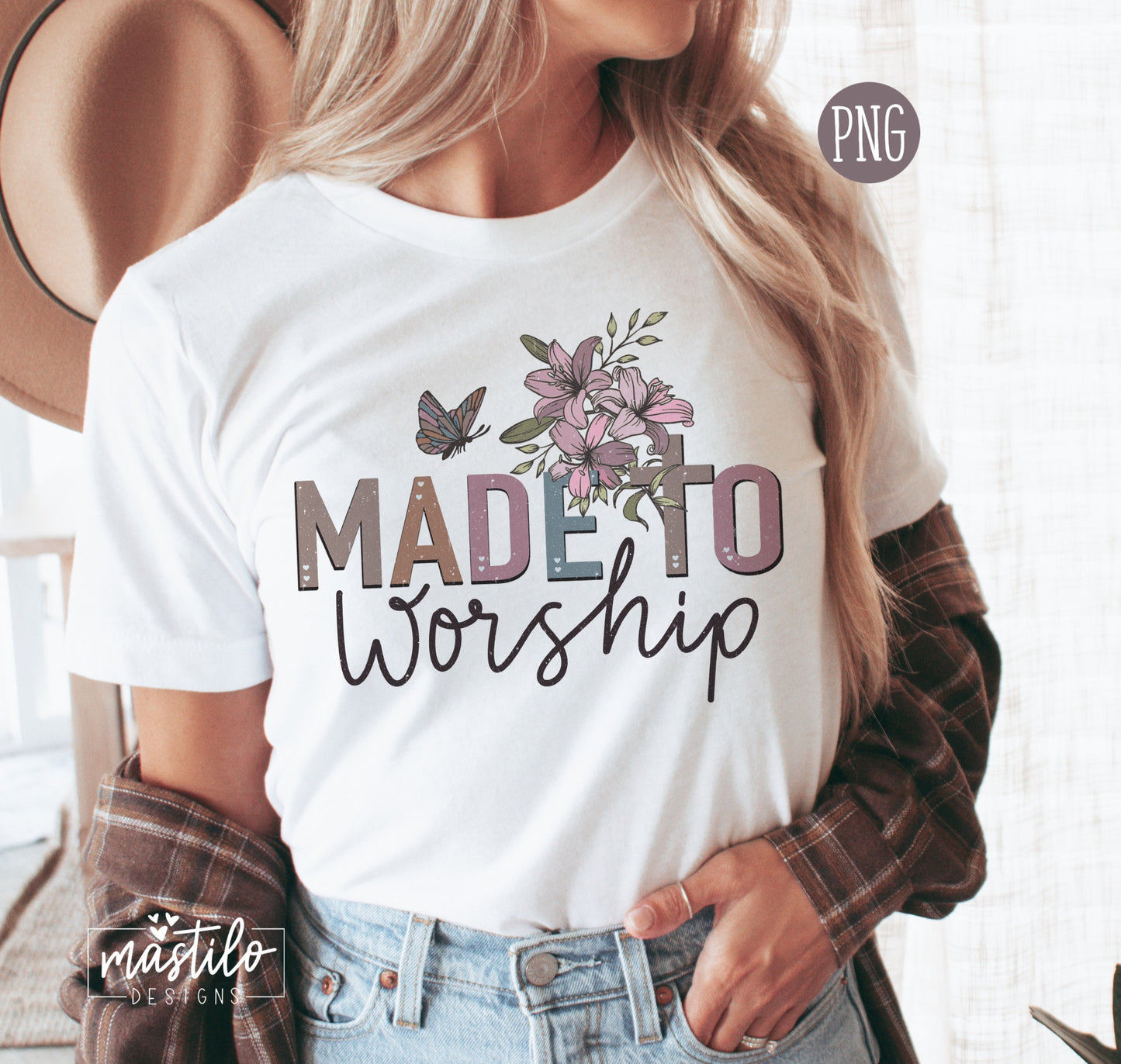 Christian Shirt Designs, Made to Worship PNG, Bible Verse Png